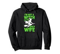 I'm not a Witch Halloween Couple Women Pullover Hoodie