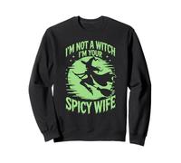I'm not a Witch Halloween Couple Women Sweatshirt