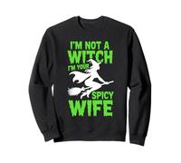 I'm not a Witch Halloween Couple Women Sweatshirt