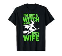 I'm not a Witch Halloween Couple Women T-Shirt