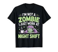 I'm Not A Zombie I Just Work At Night Shift |- Value Graphic T-Shirt, Men, Black, XL