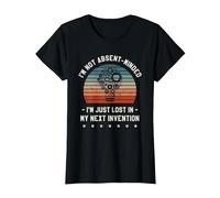 I'm Not Absent-Minded I'm Just Lost in My Next Invention T-Shirt, Women, Black, X-Small