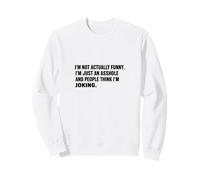 I'm Not Actually Funny Sarcastic Humor Blunt Cursing Comedy Sweatshirt