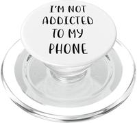 I'm not addicted to my phone Funny Idea White Lie Party PopSockets PopGrip for MagSafe