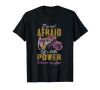 I'm Not Afraid of A Litte Power Between My Legs Funny Biker Value Graphic T-Shirt, Men, Black, M