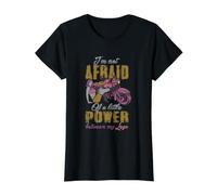 I'm Not Afraid of A Litte Power Between My Legs Funny Biker Value Graphic T-Shirt, Women, Black, M