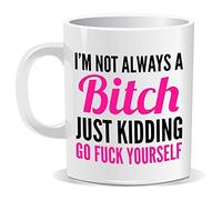 I'm Not Always A Bitch Funny Novelty Joke Gift Mug Cup | Secret Santa Mug | Christmas Xmas | Naughty Swearing Rude Novelty Joke Funny | Tea Coffee | Work Shop Office | Under 10 Pounds Ideas | by Ellis Graphix (TM)