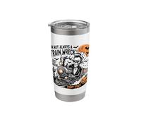 I'm Not Always a Train Wreck, Funny Halloween Skeleton Crew Stainless Steel Insulated Tumbler