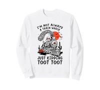 I'm Not Always a Train Wreck, Funny Halloween Skeleton Crew Sweatshirt