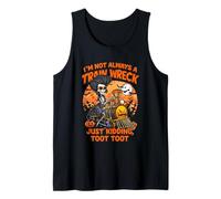 I'm Not Always a Train Wreck, Funny Halloween Skeleton Crew Tank Top