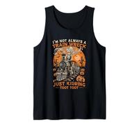 I'm Not Always a Train Wreck, Funny Halloween Skeleton Crew Tank Top