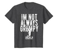 Im Not Always Grumpy Sometimes Im Playing Golf Dad T-Shirt, Youth, Dark Heather Grey, Small