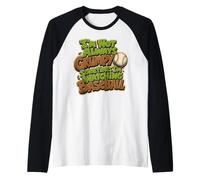 I'm Not Always Grumpy Sometimes I'm Watching Baseball Raglan Baseball Tee