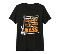 I'm Not Always Grumpy Sometimes Playing The Bass Bassist Premium T-Shirt
