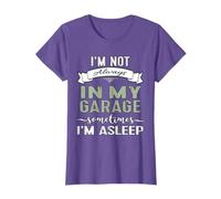 I'm Not Always in My Garage Sometimes I'm Asleep Guys Tshirt T-Shirt, Men, Black, Large