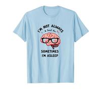 I'm Not Always Smart, Sometimes I'm Asleep Funny Brain T-Shirt, Men, Baby Blue, M