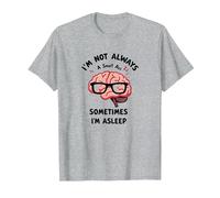I'm Not Always Smart, Sometimes I'm Asleep Funny Brain T-Shirt, Men, Heather Grey, XL