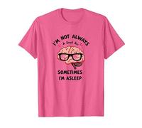 I'm Not Always Smart, Sometimes I'm Asleep Funny Brain T-Shirt, Men, Pink Heather, S