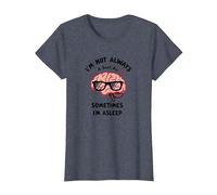 I'm Not Always Smart, Sometimes I'm Asleep Funny Brain T-Shirt, Women, Heather Blue, XXL