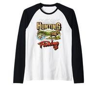 I'm Not Always Thinking About Hunting Sometimes It's Fishing Raglan Baseball Tee