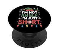 I'm Not An Elf I'm Just Short Cute Christmas Humor PopSockets Adhesive PopGrip