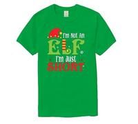 I'm Not an Elf I'm Just Short Merry Christmas Elf Xmas Funny T-Shirt Green