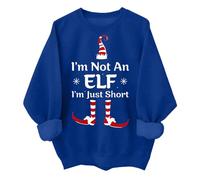 Im Not An Elf Im Just Short Sweatshirt Funny Christmas Xmas Family Pajamas Sweaters For Women Men