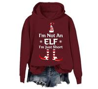 Im Not An Elf Im Just Short Sweatshirt Funny Christmas Xmas Family Pajamas Sweaters For Women Men