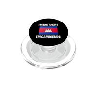 I'm Not Angry Cambodian Cambodia Flag PopSockets PopGrip for MagSafe