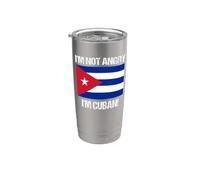 I'm Not Angry Cuban Cuba Flag Cuban-American Stainless Steel Insulated Tumbler