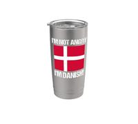 I'm Not Angry Danish Denmark Flag Danish-American Stainless Steel Insulated Tumbler