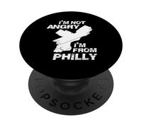 I'm Not Angry I'm From Philly Philadelphia PA Tourism PopSockets Adhesive PopGrip
