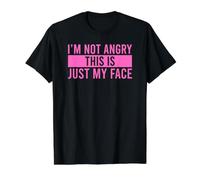 I'm Not Angry This is Just My Face Value Graphic T-Shirt, Men, Black, XL