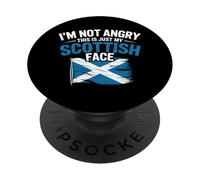 I'm Not Angry This Is Just My Scottish Face Funny Scotland PopSockets Adhesive PopGrip
