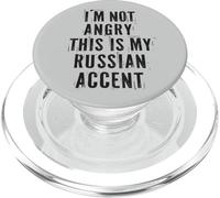 I'm Not Angry This Is My Russian Accent Sayings Russian PopSockets PopGrip for MagSafe