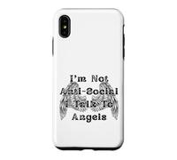I'm Not Anti-Social I Talk to Angels Wings Case for iPhone XS Max