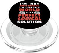 I'm Not Anti-Social Sudoku Has A Logical Solution PopSockets PopGrip for MagSafe