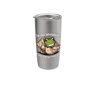 I'm Not Antisocial I’m Just Hiding from Idiots Frog Seashell Stainless Steel Insulated Tumbler