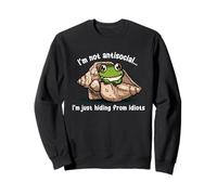 I'm Not Antisocial I’m Just Hiding From Idiots Frog Seashell Sweatshirt
