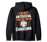 I'm Not Antisocial I Rolled Low On Charisma Gamer Zip Hoodie