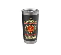 I'm Not Antisocial I Rolled Low On Charisma RPG Gamer D20 Stainless Steel Insulated Tumbler