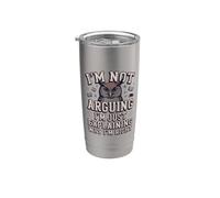 I'm Not Arguing I'm Just Explaining Why I'm Right Owl Stainless Steel Insulated Tumbler