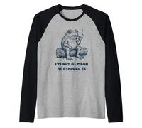 I'm Not As Mean As I Should Be Sarcastic Dark Humor Raglan Baseball Tee