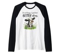 I'm Not Bossy Cow Better Ideas Funny Quote Raglan Baseball Tee