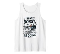 I'm Not Bossy I'm A Video Editor, Film Editing Producer Tank Top