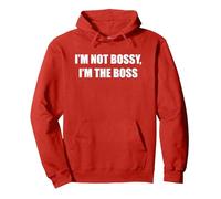 I'M Not Bossy, I'M The Boss Pullover Hoodie, Adult Unisex, Red, XXL