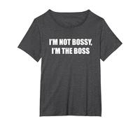 I'm Not Bossy, I'm The Boss T-Shirt, Women's Plus, Dark Heather Grey, 2X