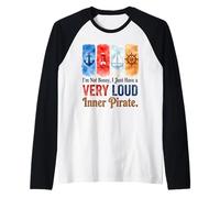 Im Not Bossy Just A Very Loud Inner Pirate Nautical Fun Raglan Baseball Tee