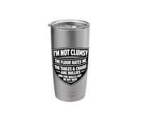 I'm Not Clumsy Funny Sarcastic Awkward Quote Joke Saying Fun Stainless Steel Insulated Tumbler