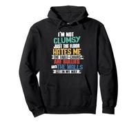 I'm Not Clumsy I'm Just Gravity Challenged Fall Down Humor Pullover Hoodie